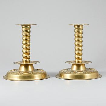 LJUSSTAKAR, ett par, barockstil, 1900-tal.