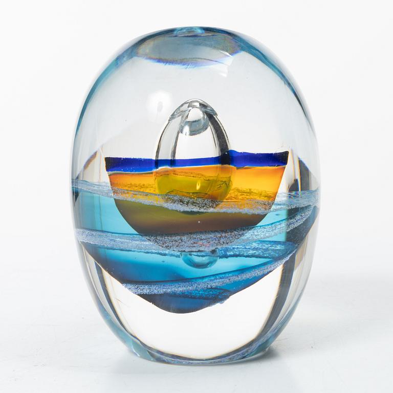 Göran Wärff, unik skulptur, glas, Kosta Boda.