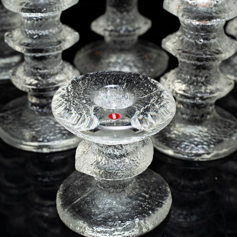 TIMO SARPANEVA, eleven glass 'Festivo' candle holders, for Iittala.