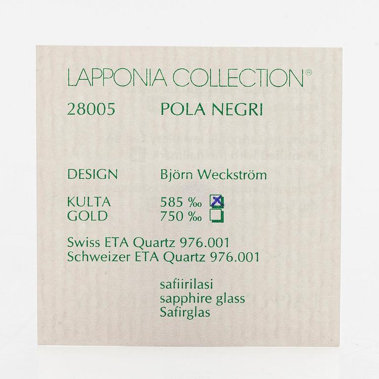 Björn Weckström, a 14K gold 'Pola Negri' wristwatch. Lapponia 2005.