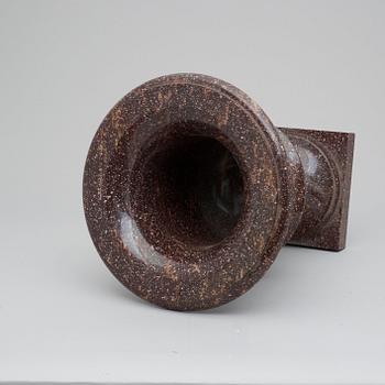 A Swedish Empire 19th century porphyry urn.