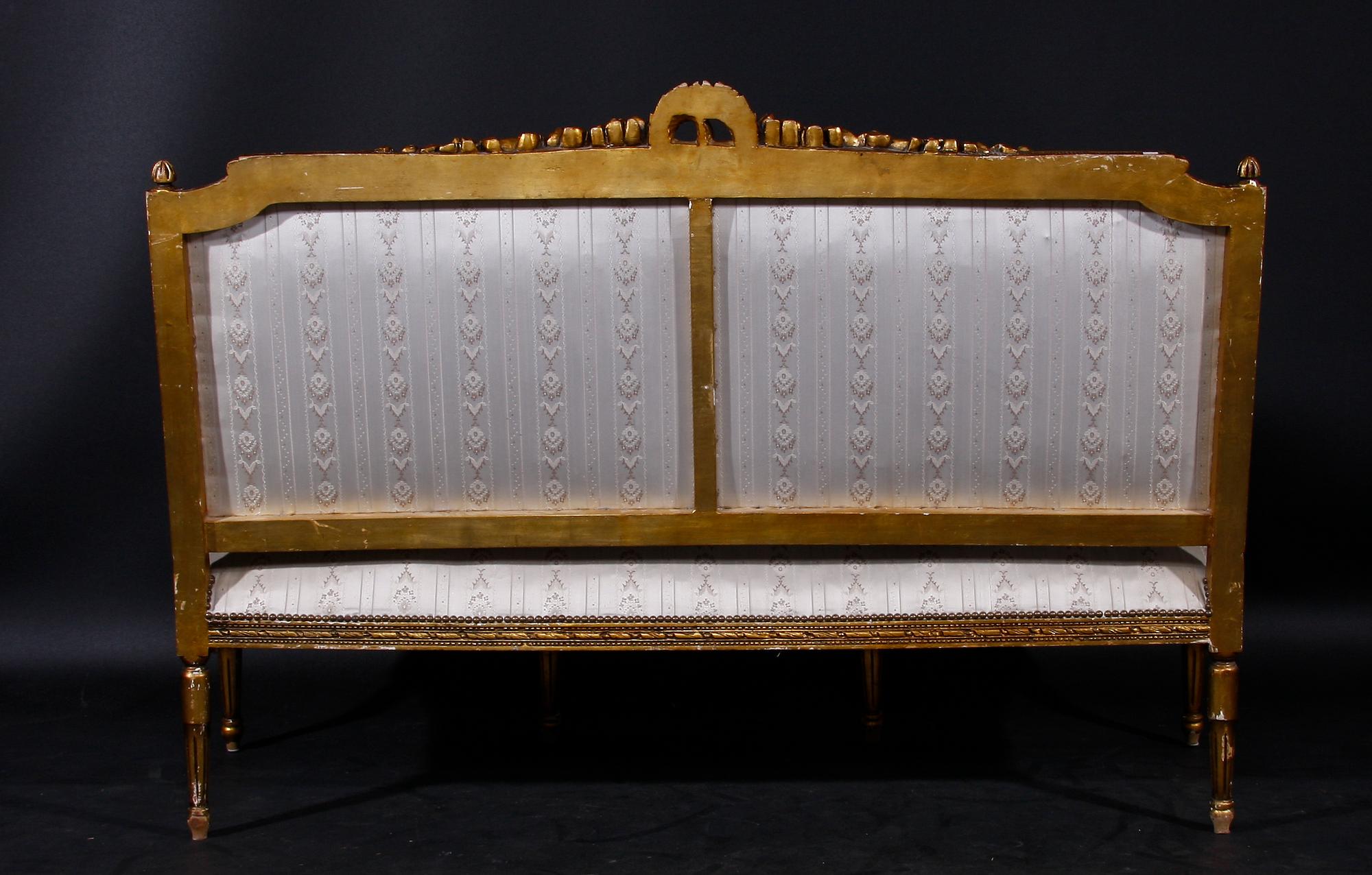 SALONGSGRUPP, 6 delar, Louis XVI-stil. 1900-tal.