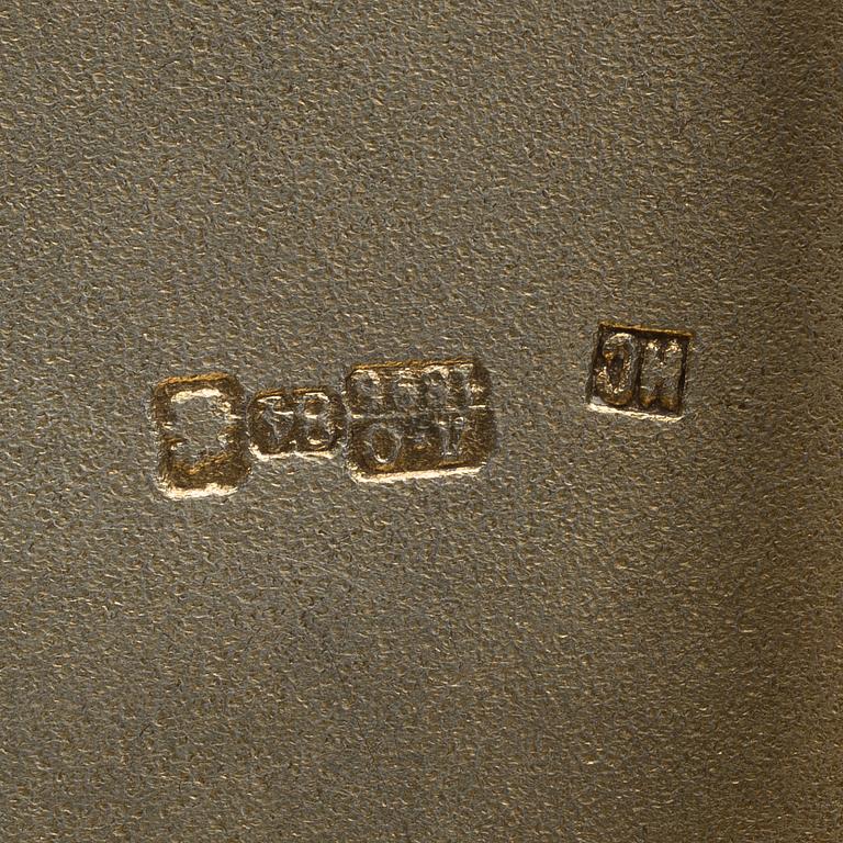 CIGARETTETUI, silver och emalj, Moskva 1896, Nik Stulev.