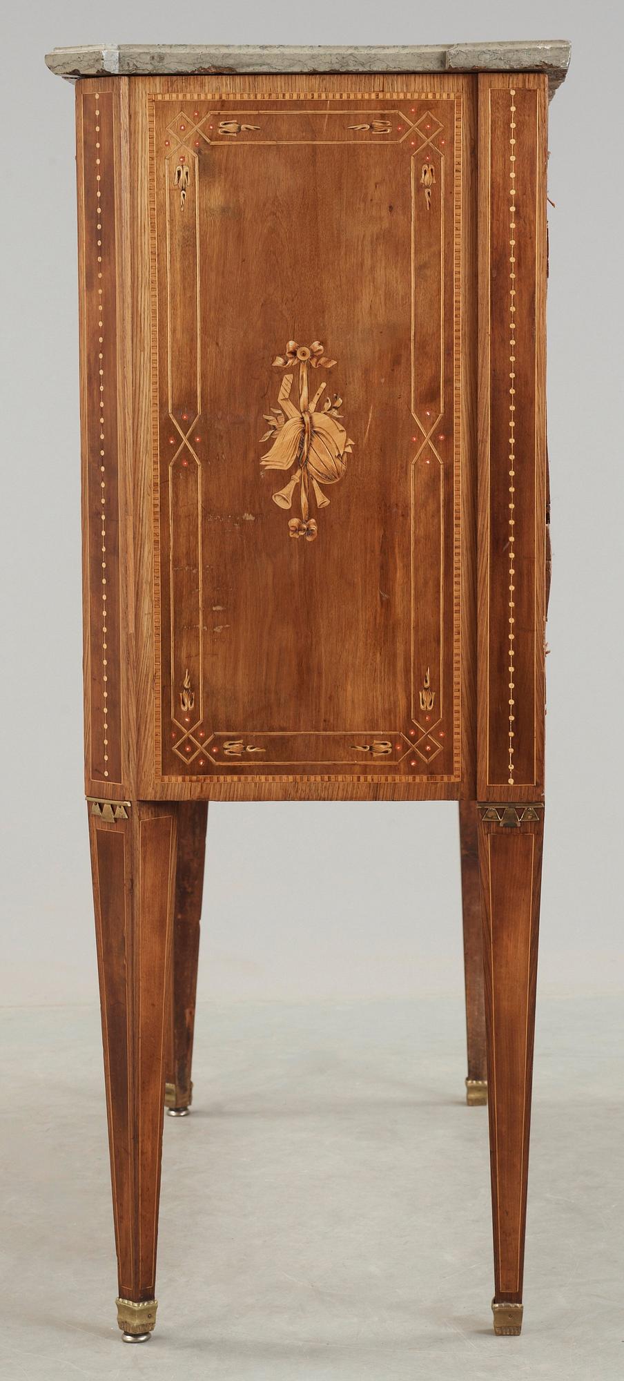 A Gustavian late 18th century secretaire by N. P. Stenström, master 1781.