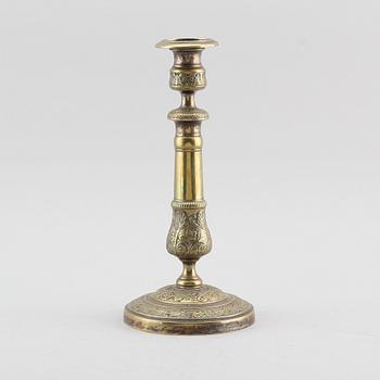 LJUSSTAKE, mässing, empire, 1800-talets första hälft.