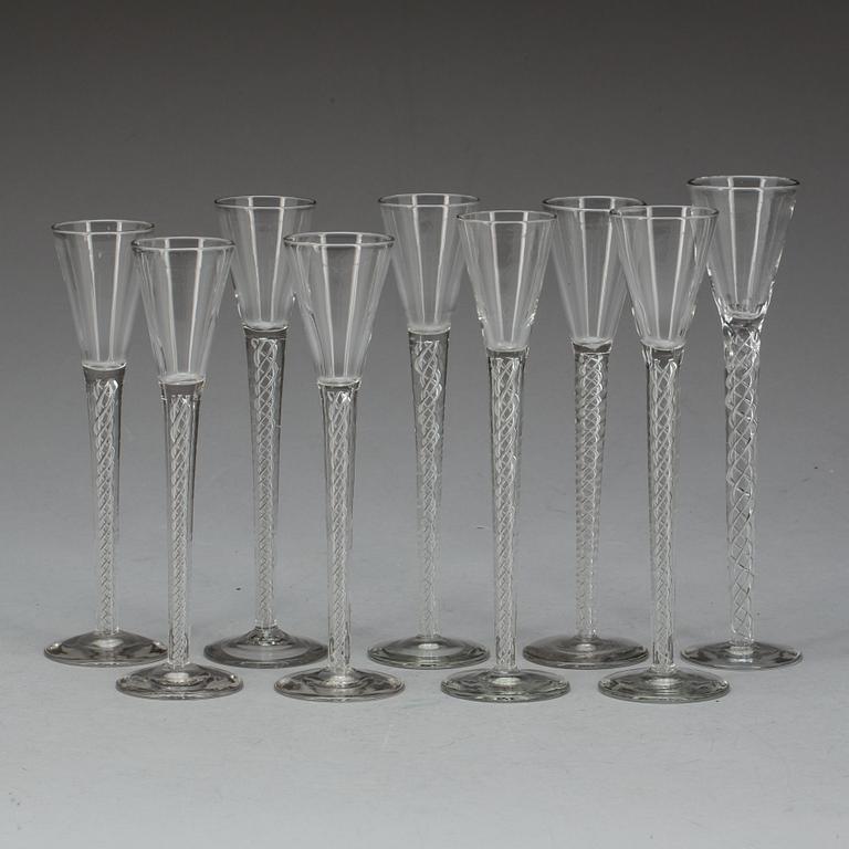 SPETSGLAS, 9 st snarlika, 18/1900-tal.
