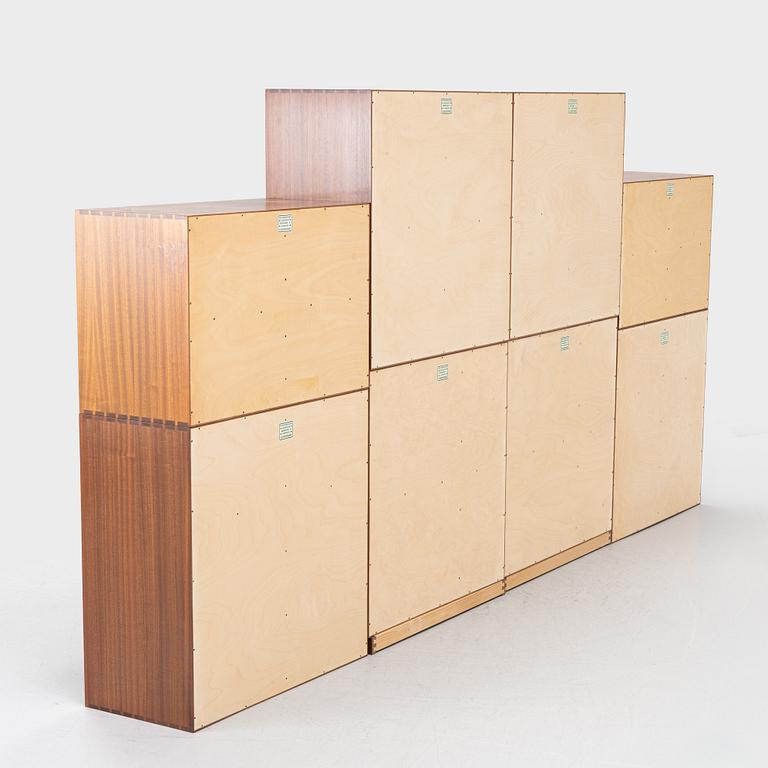 Mogens Koch, cabinets, a pair, and 6 shelves, "Byggereolen", Rud Rasmussens Snedkerier. Denmark, second half of the 20th century.