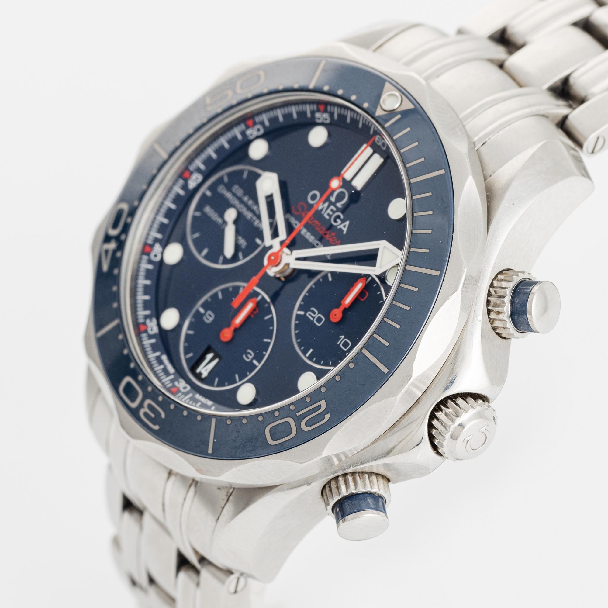 Omega, Seamaster, Diver 300M, wristwatch, chronograph, 41,5 mm.