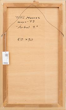 Totte Mannes, oil on panel with relief signed and datd 79.