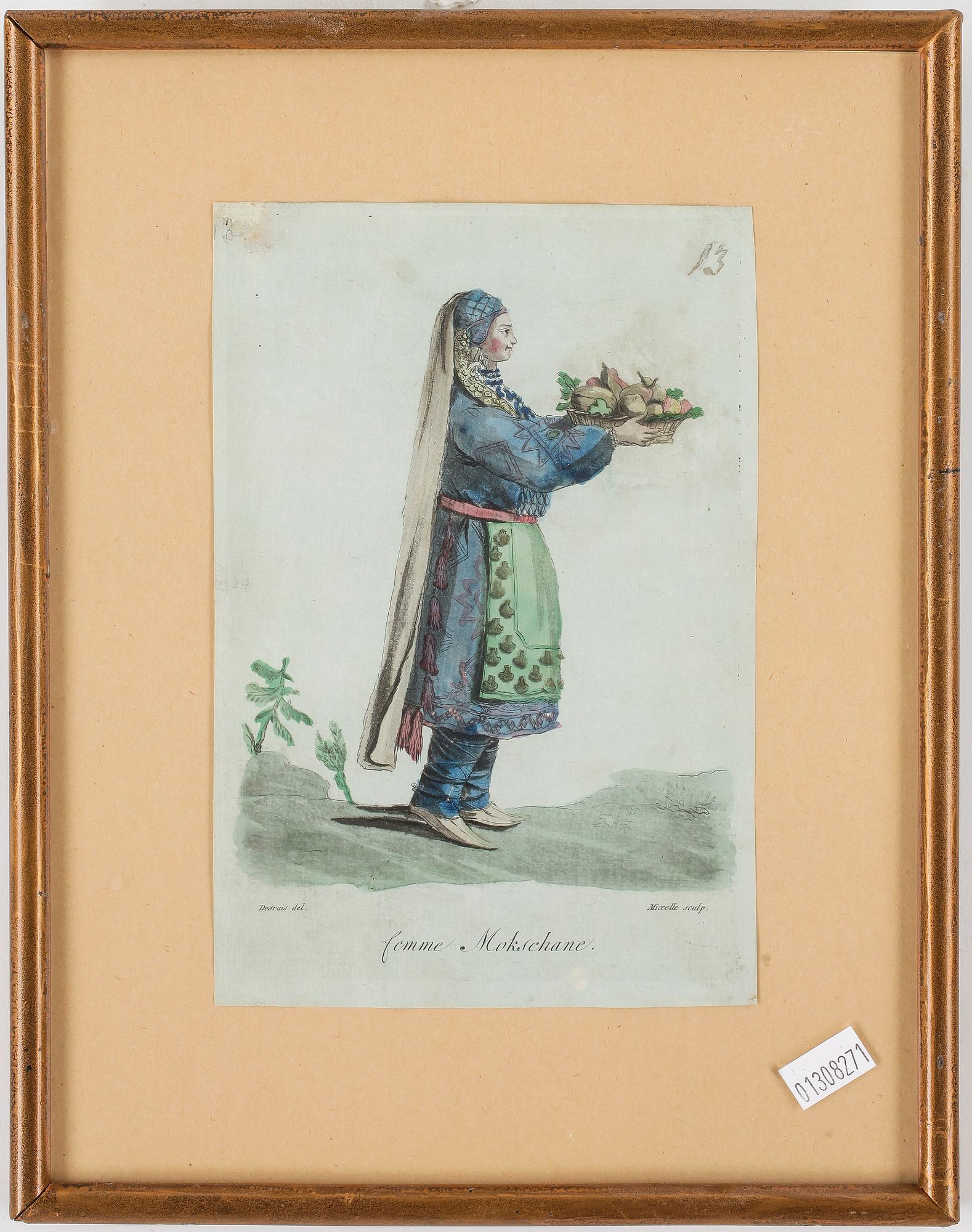 KOLORERADE TRYCK, 3 st. 1800/1900-tal.