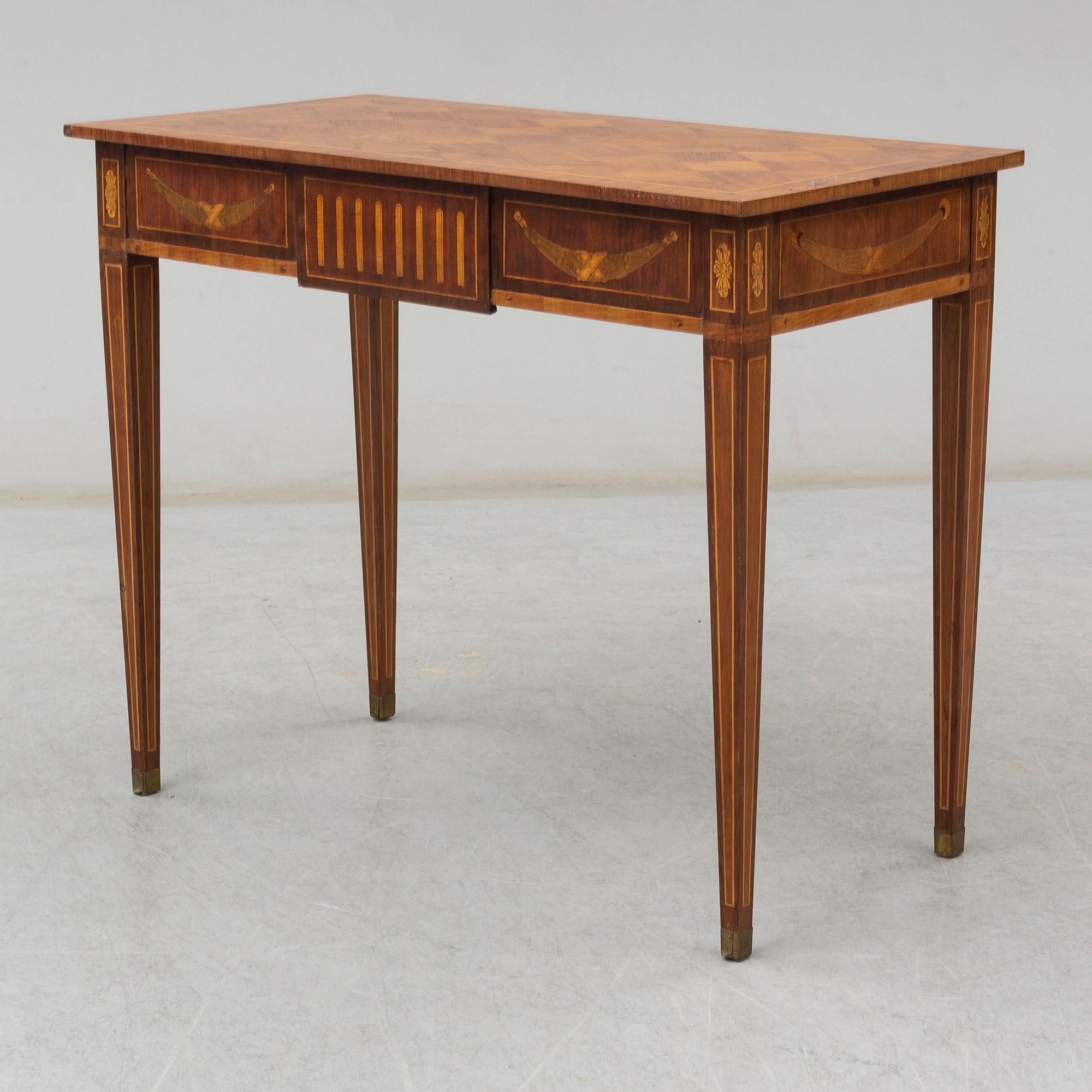 A Gustavian-style table, first half 20th century.