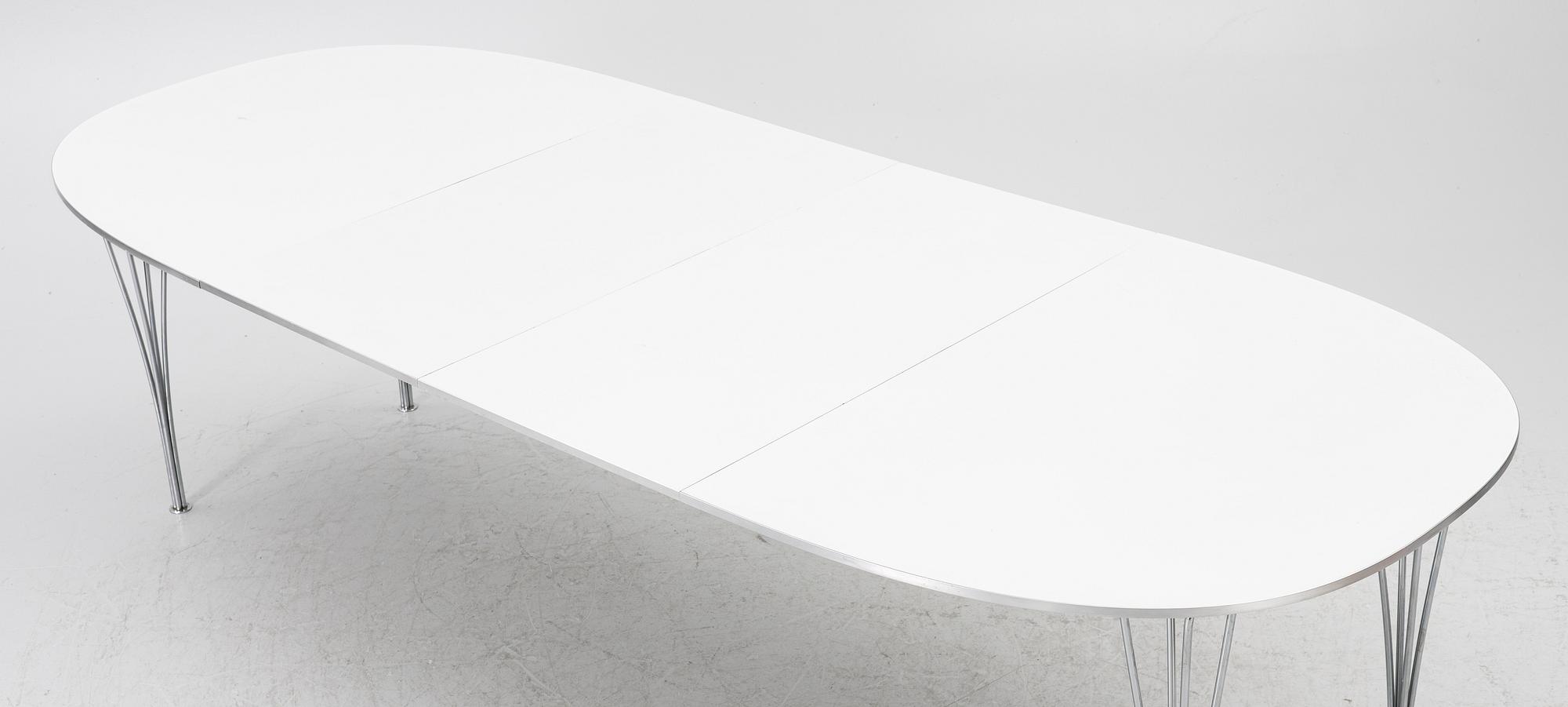 Bruno Mathsson, & Piet Hein, dining table, “Superellipse”, Fritz Hansen, 1987.