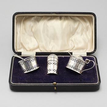 FRUKOSTSET, 5 delar, silver, J Gloster Ltd, Birmingham, 1927/1928.