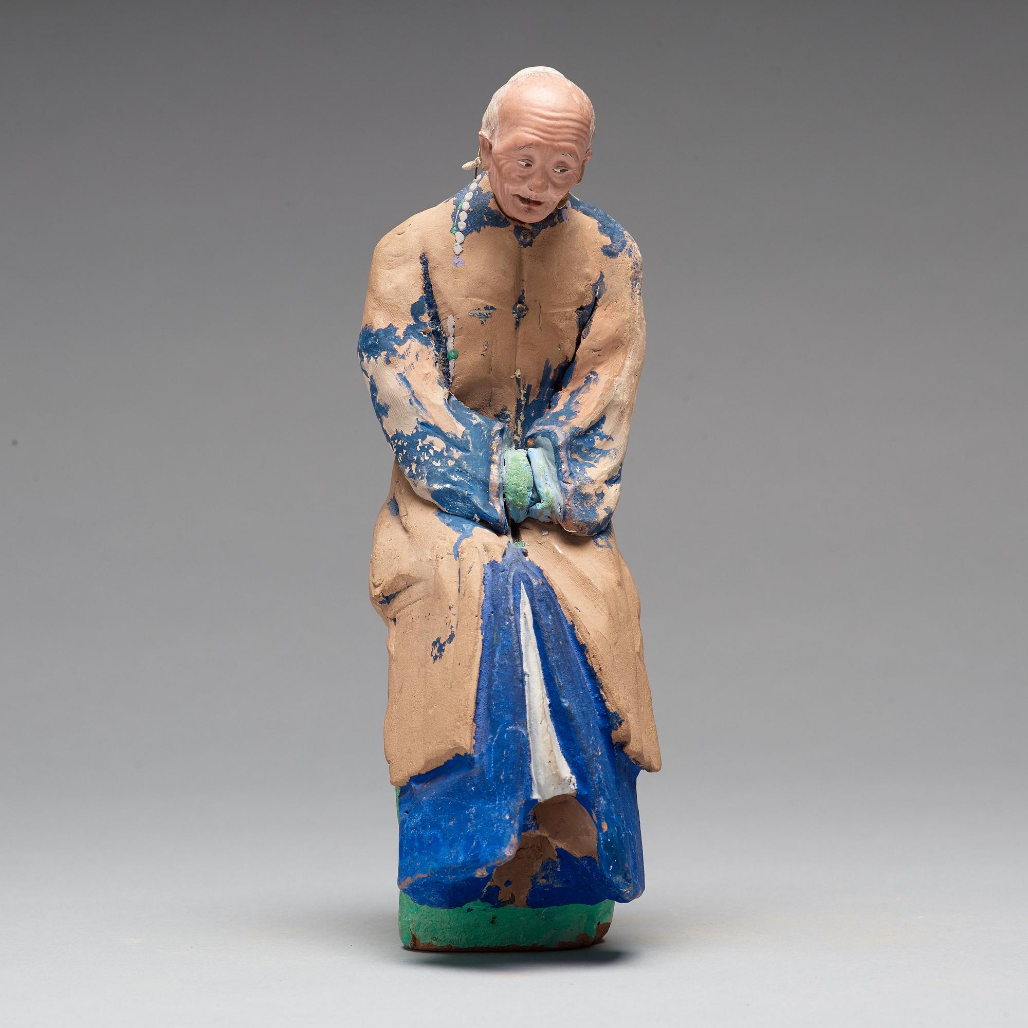 SKULPTUR, lera. Qingdynastin, 1800-tal.