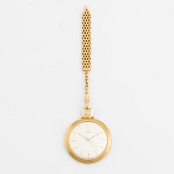 Omega, pocket watch, 18K gold, 43 mm.