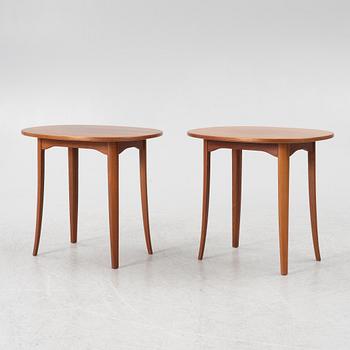 Carl Malmsten, side table, a pair, "Ovalen". Late 20th century.