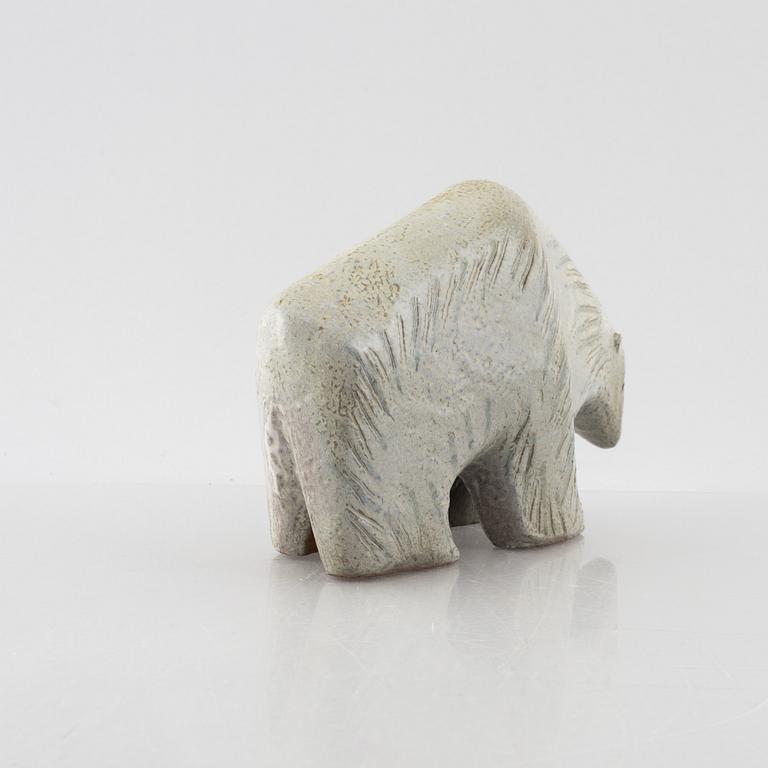 Lisa Larson, figurin, stengods, "Isbjörn", ur serien "Stora Zoo", Gustavsberg.