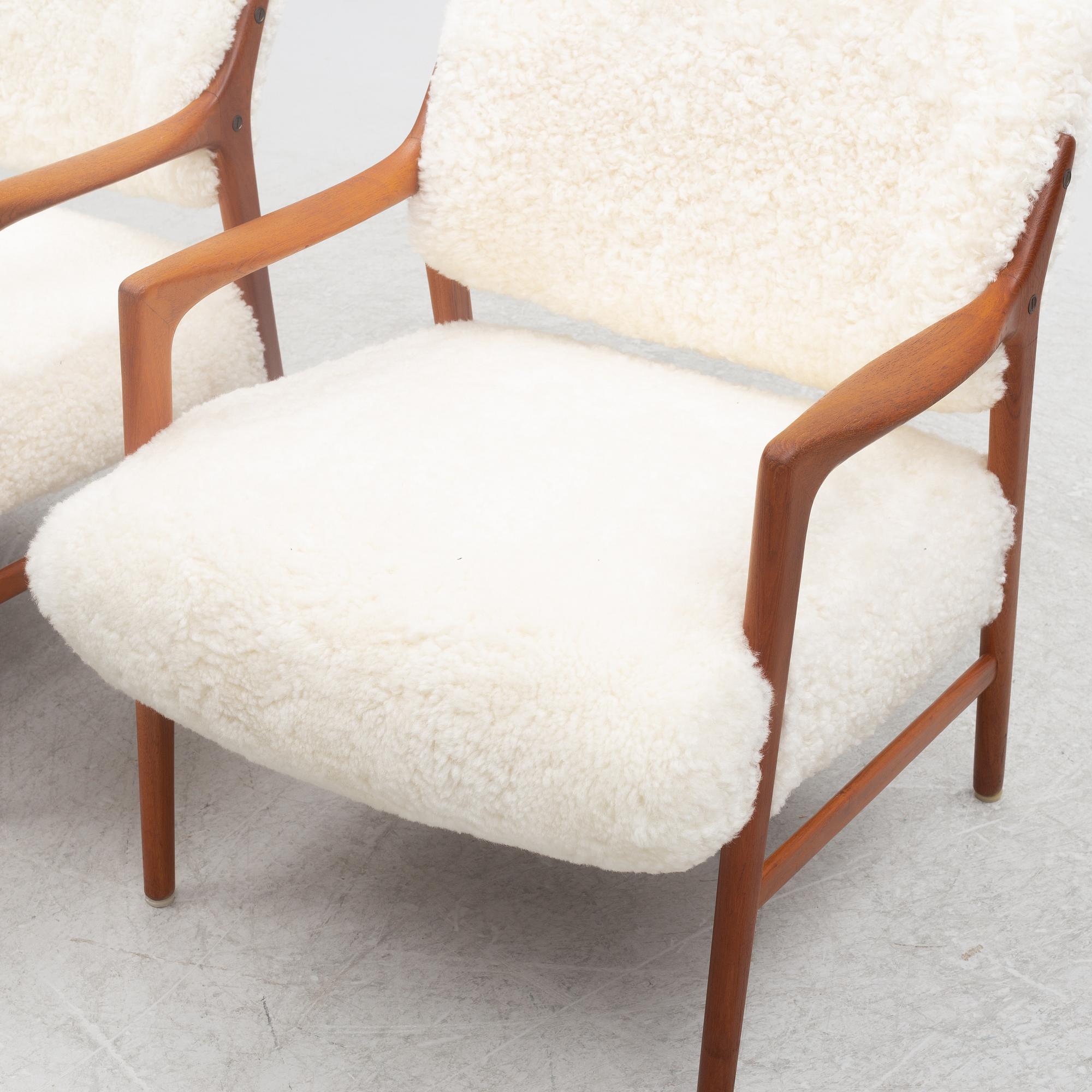 Inge Andersson, a pair of "Joel" armchairs, Bröderna Anderssons industrier, Sweden, 1950's.