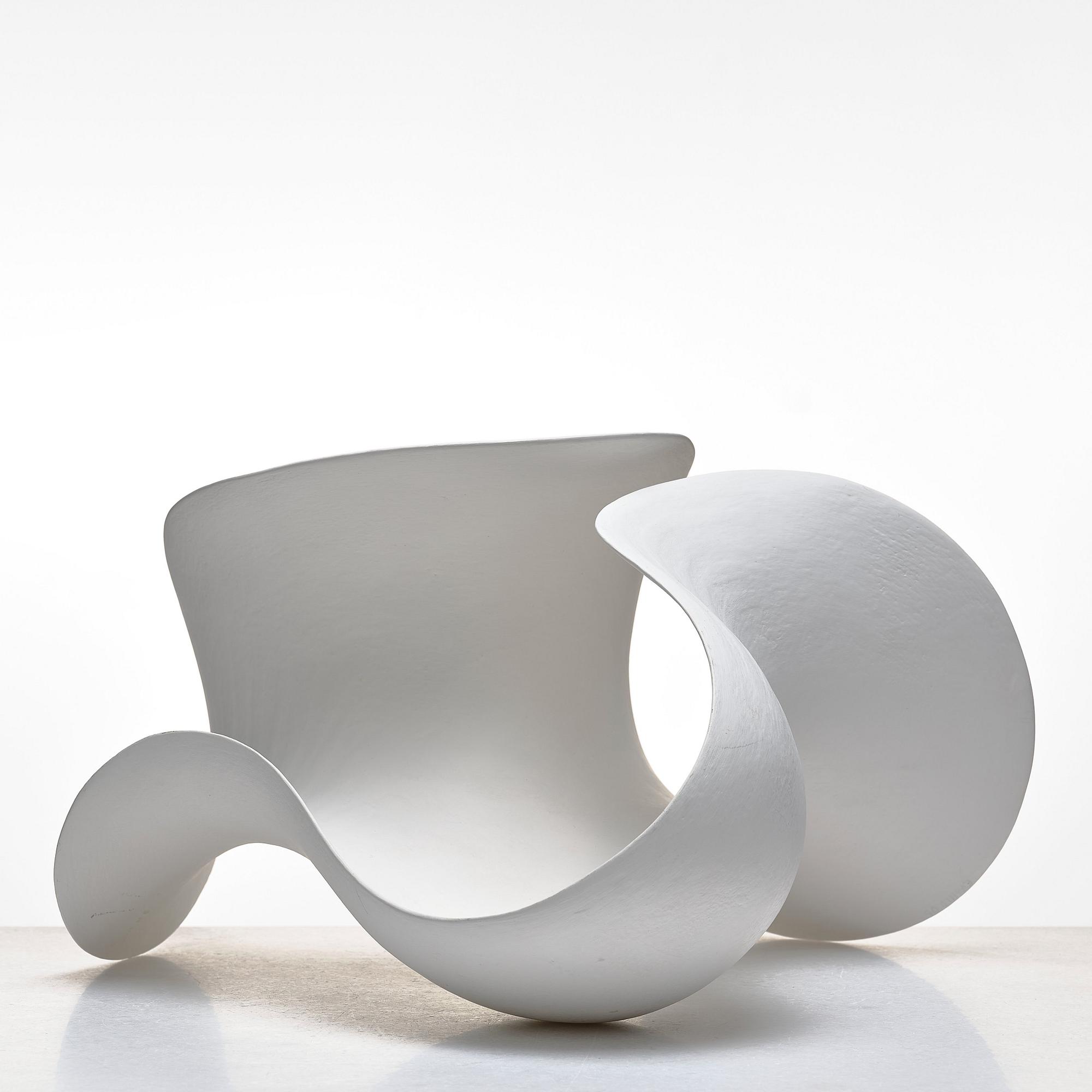 Eva Hild, a white stoneware sculpture "Skärva", Sweden 2006.