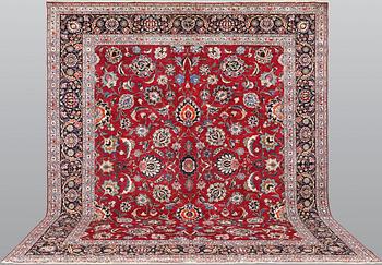 A Meshed carpet, approx. 340 x 295 cm.