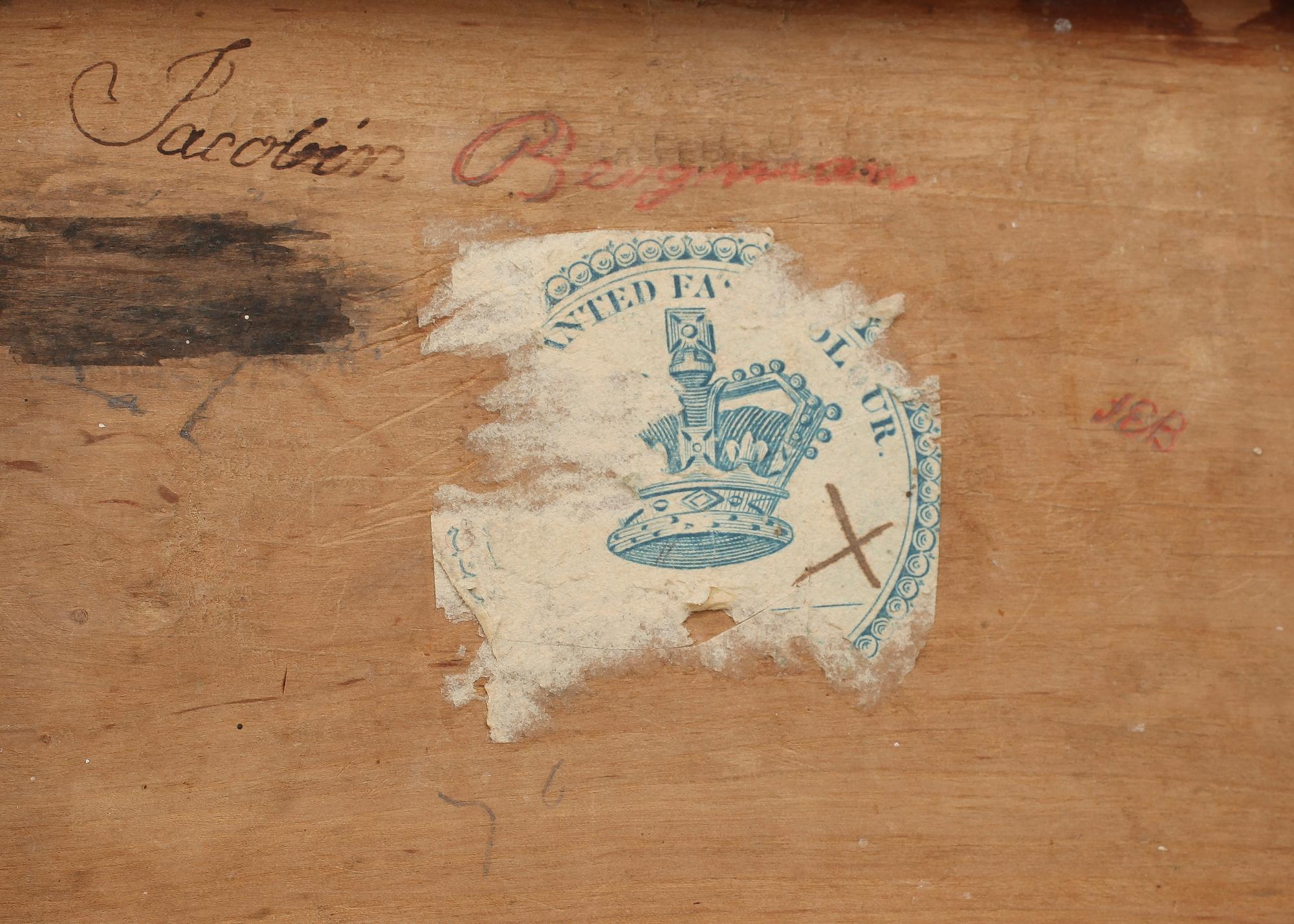 SKRIN, 2 st, rotfanér, 1800-tal.