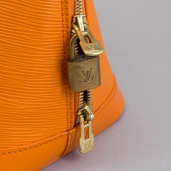 LOUIS VUITTON, an orange Epi leather 'Alma' bag.