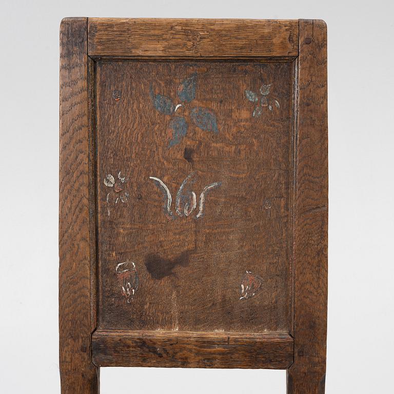 Chair, folk art, dated 1803.