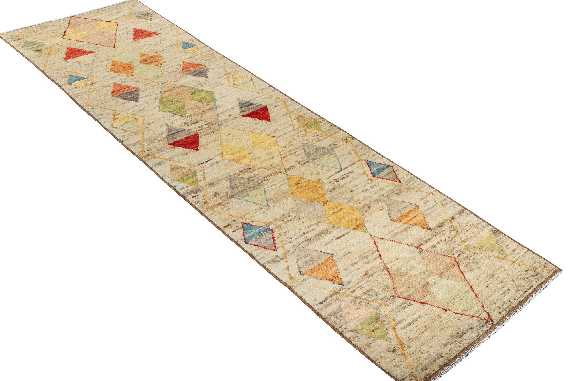 A runner carpet, Morocco, c. 392 x 101 cm.
