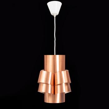 A copper ceiling lamp by Torsten Orrling, Hans-Agne Jakobson AB, MArkaryd, second half of the 20th century.