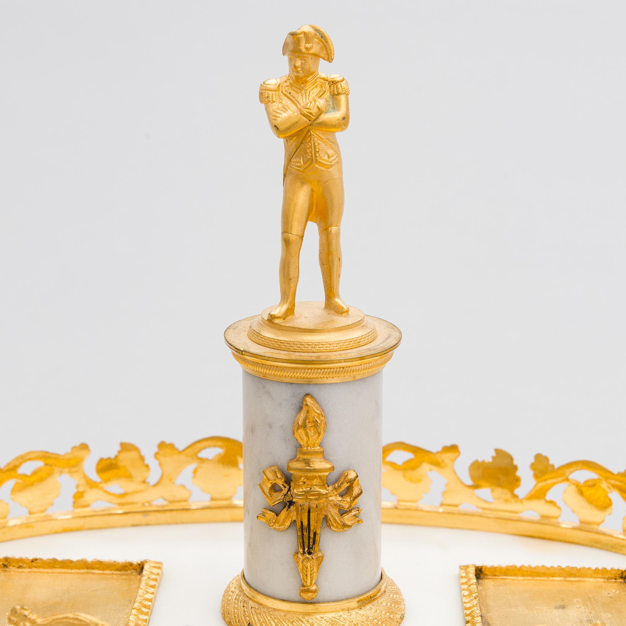 A French or Swedish Empire writing stand, mid 19th century.