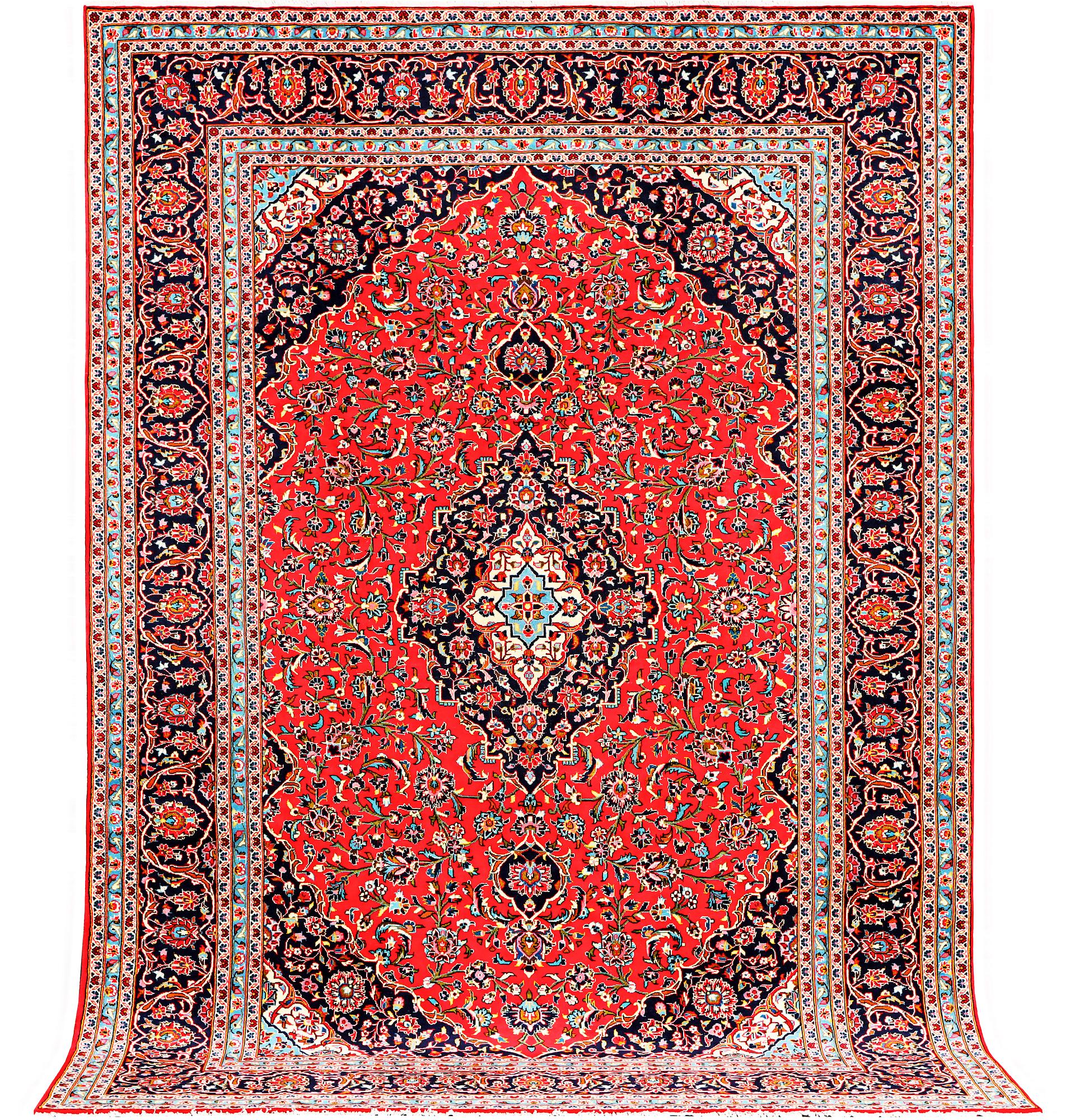 A Kashan carpet, a. 360 x 245 cm.