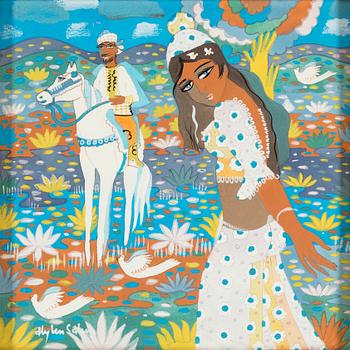 ALY BEN SALEM, watercolour/gouache, signed.