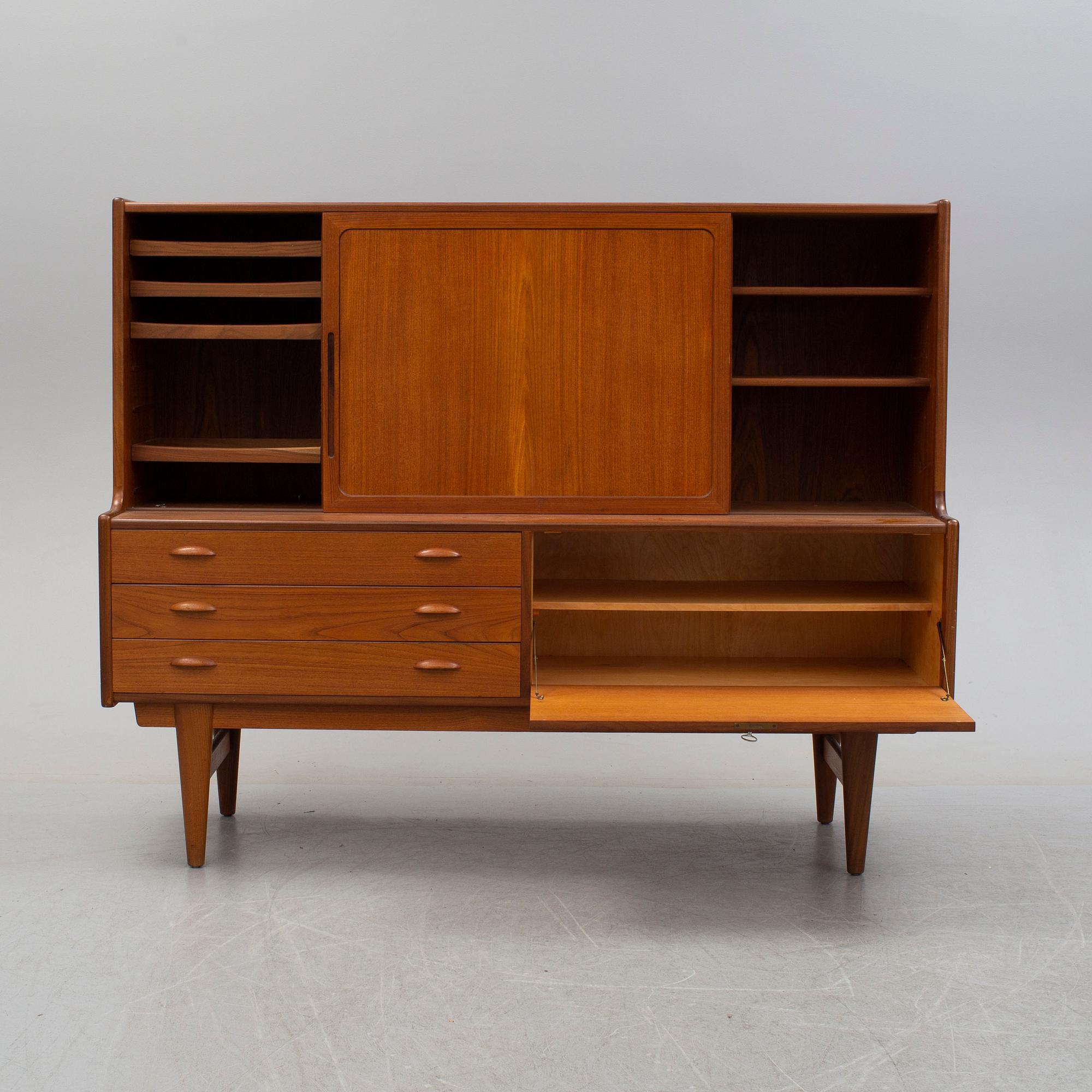 A teak veneered cabinet, 1960's.