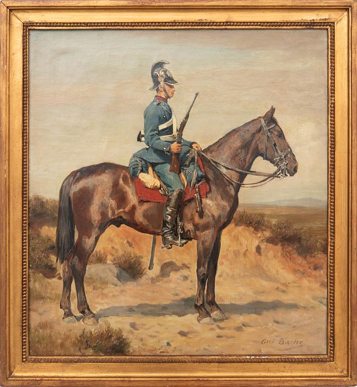 Otto Bache, Military on horseback.