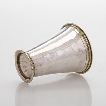 Matthias Graal, a parcel-gilt silver cup, Gothenburg 1747.