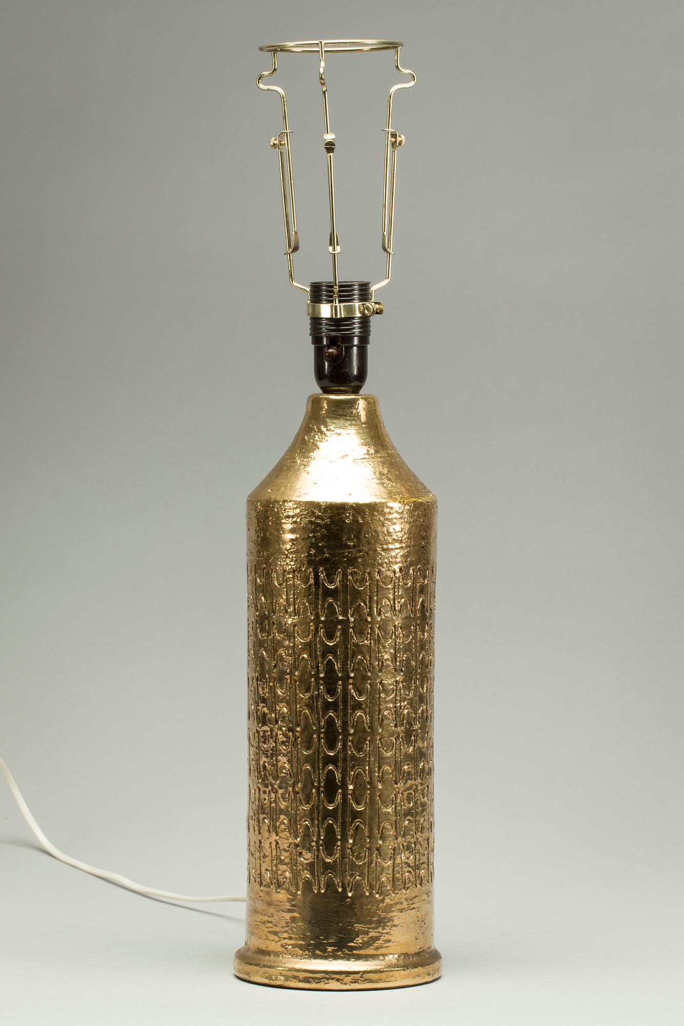 BORDSLAMPA, keramik, Italien, för Bergboms. 1900-talets mitt.
