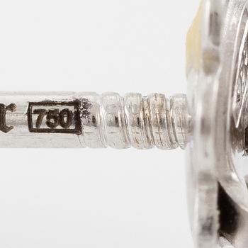 Örhängen 18K vitguld med tanzaniter.