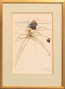 Salvador Dalí, woodcut in color signed and numbered Épreuve D'artiste.