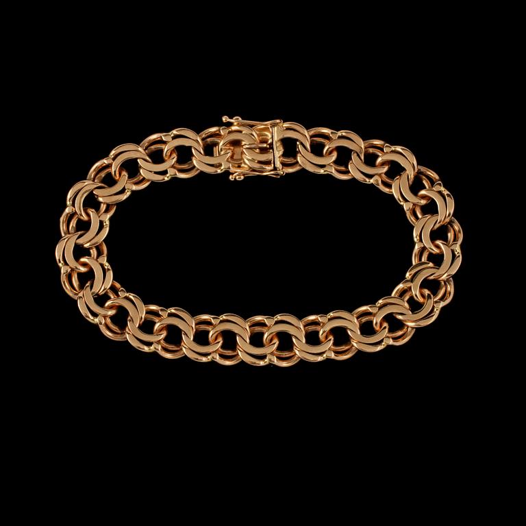 ARMLÄNK, 18k guld, Alton, Falköping, 1961. Vikt 34 g.