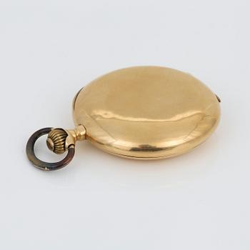 FICKUR, L. U. Chopard, yttre boett i 18K guld men inre boett ej guld, sekelskiftet 1900-tals. Total vikt ca 90 g.