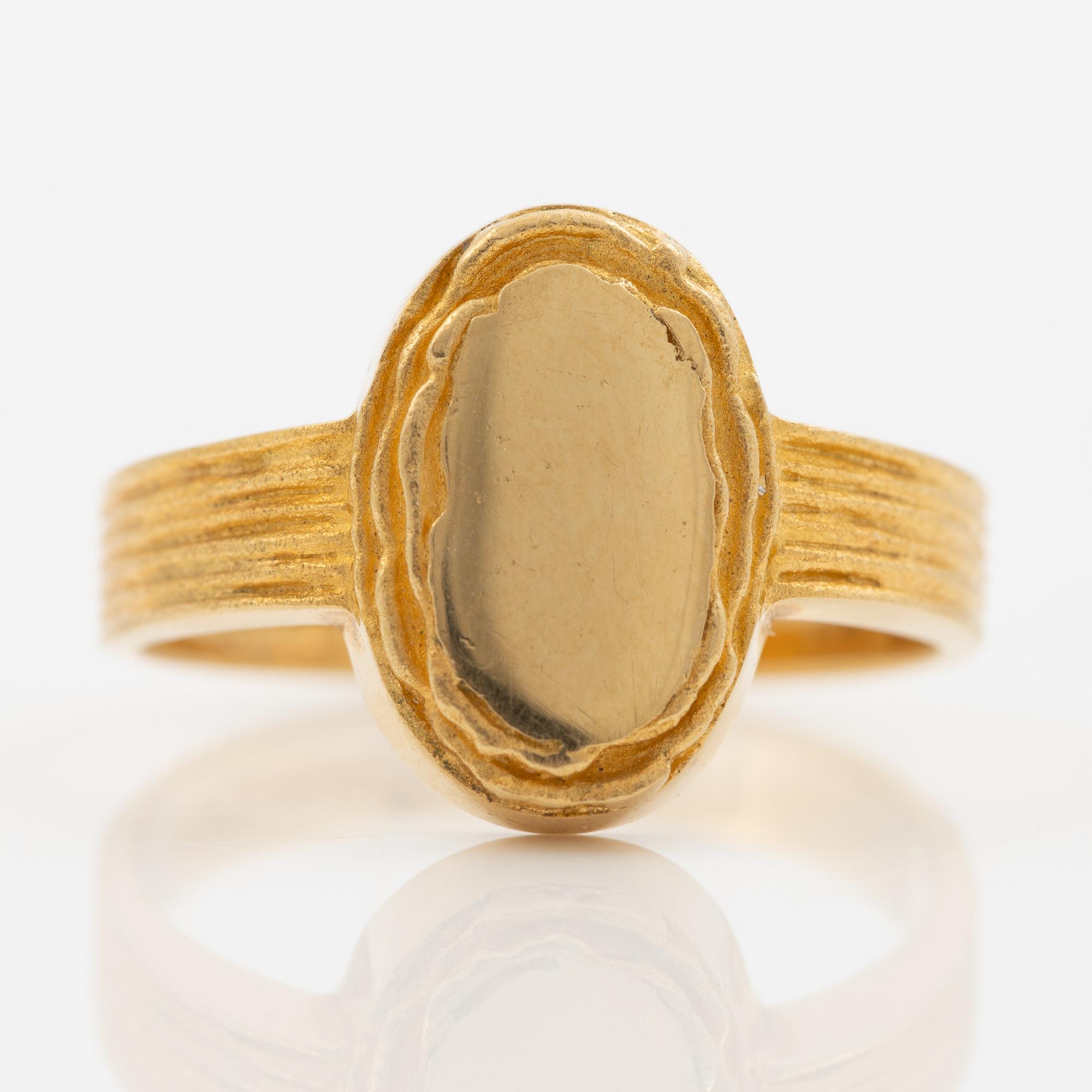 Lapponia, ring 18K guld, Finland 1978.