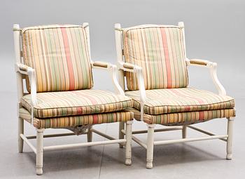 KARMSTOLAR, ett par. Sk. gripsholmsmodell. 1900-talets andra hälft.