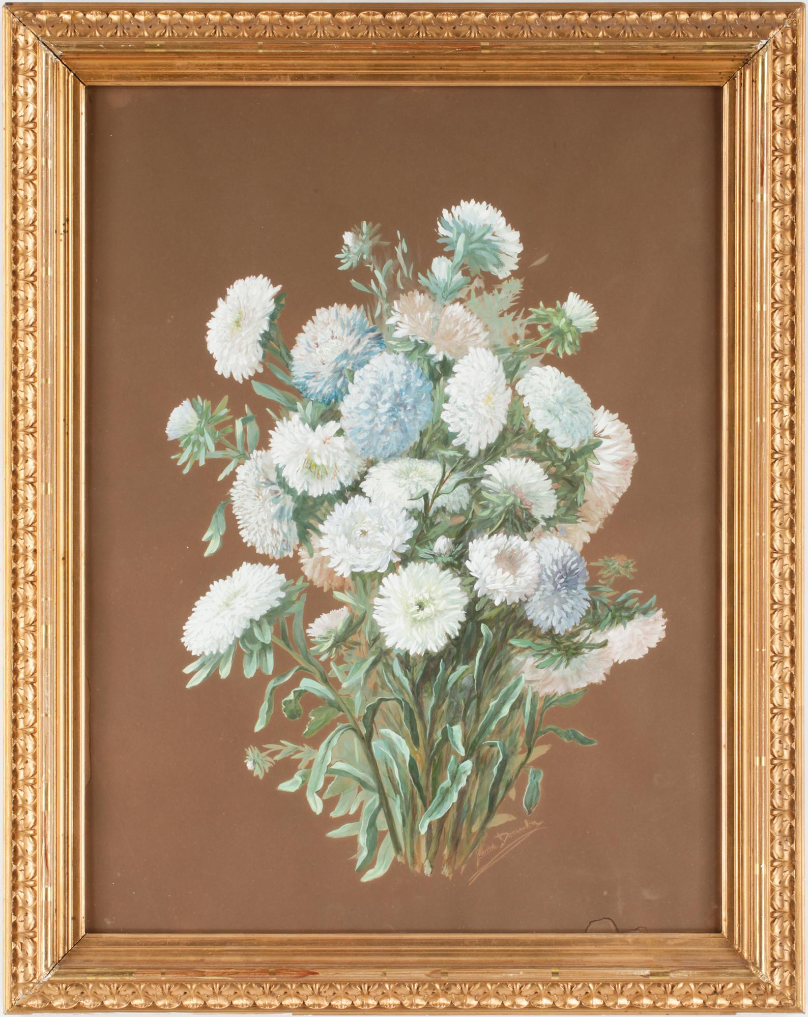 OKÄND KONSTNÄR, gouacher ett par. Sign Louisa Dumoulin. Omkring 1900.