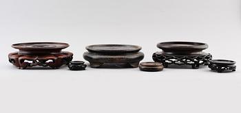TRÄSTÄLL, 6 st, trä, Kina, 1800-/1900-tal.