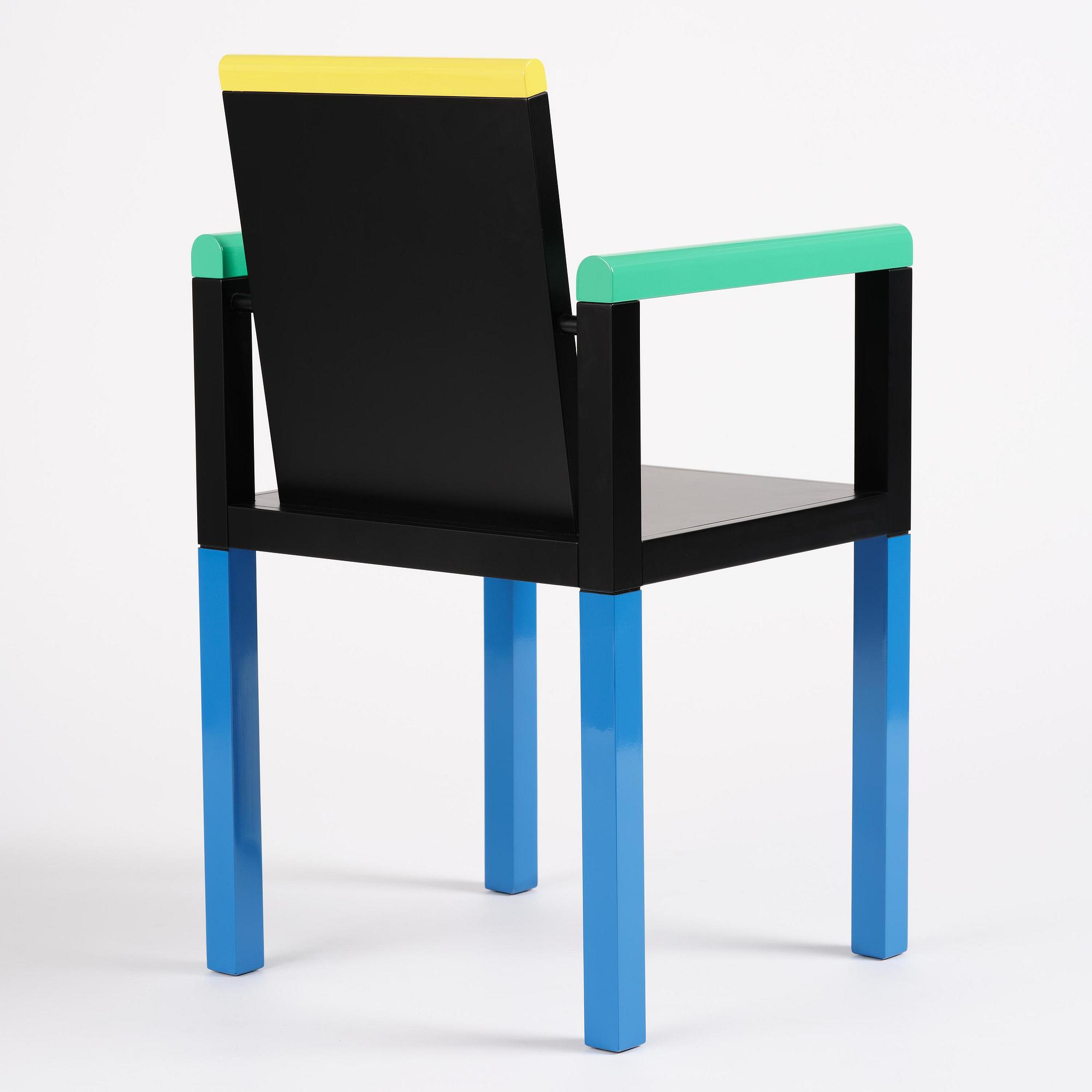 George Sowden, a "Palace Chair", Memphis, Italy, post 1983.