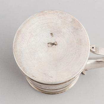 A Russian silver tankard, Moscow 1860.