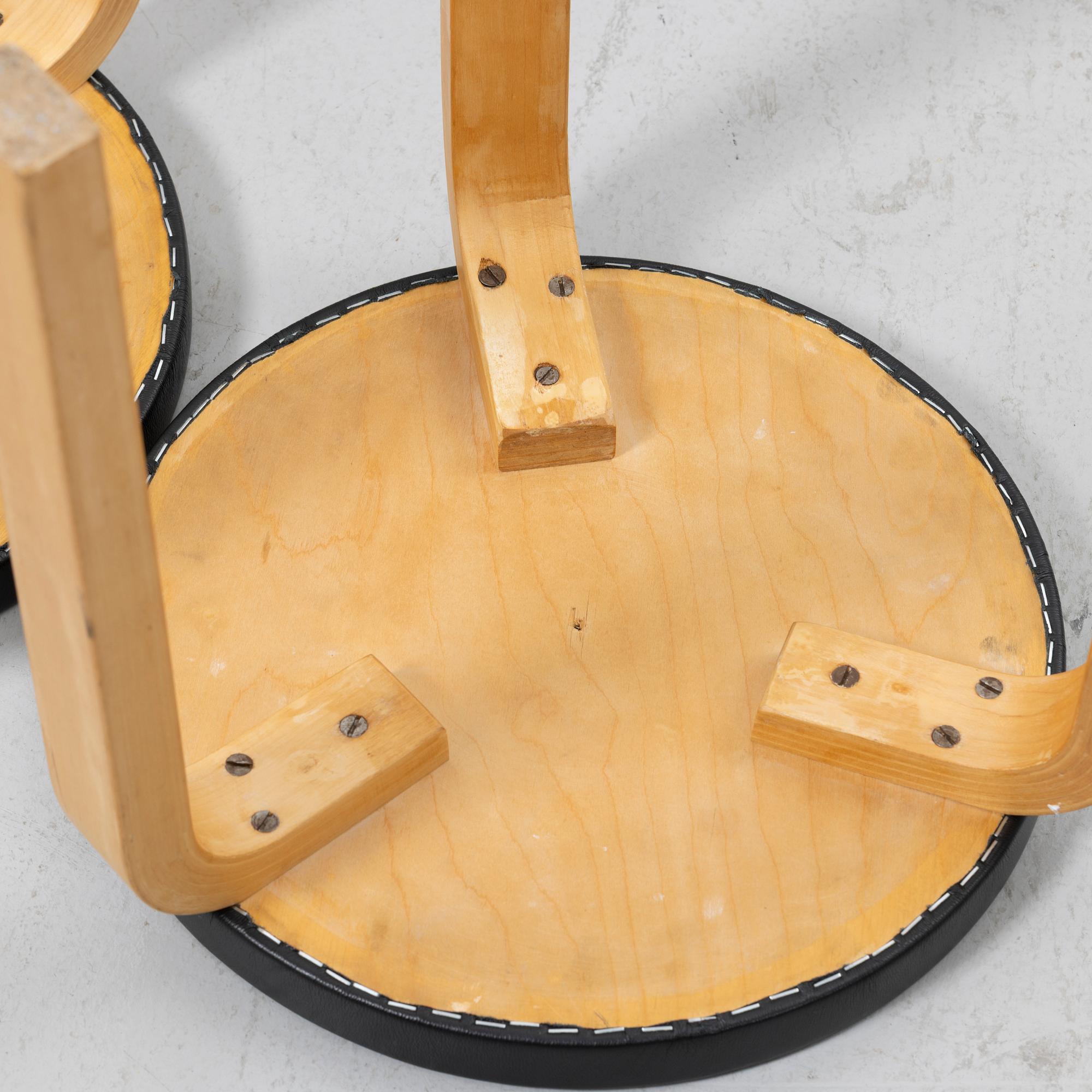 Alvar Aalto, Stools, a pair, Artek.
