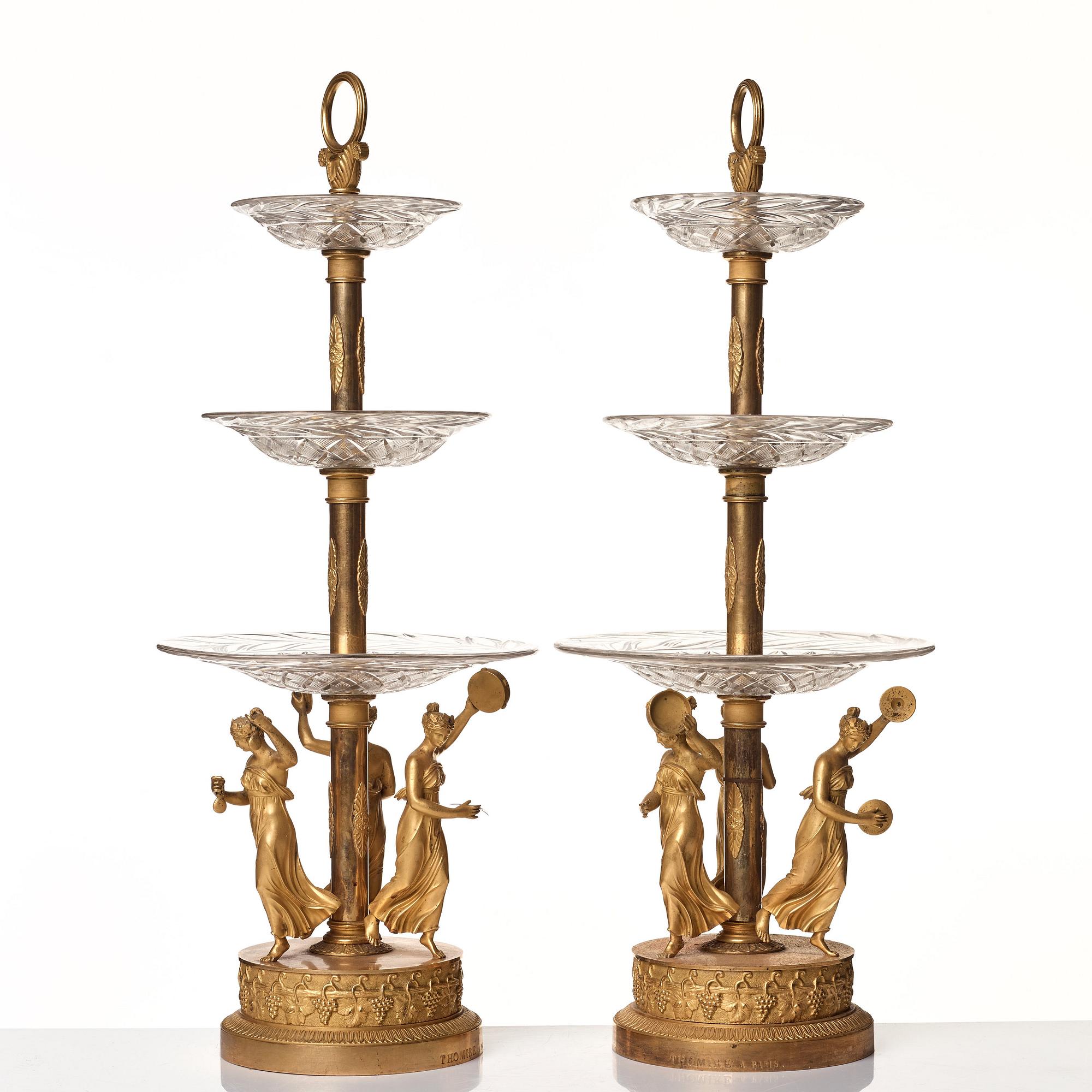 BORDSUPPSATSER, ett par, av Pierre Philippe Thomire (1751–1843) Paris, Empire.