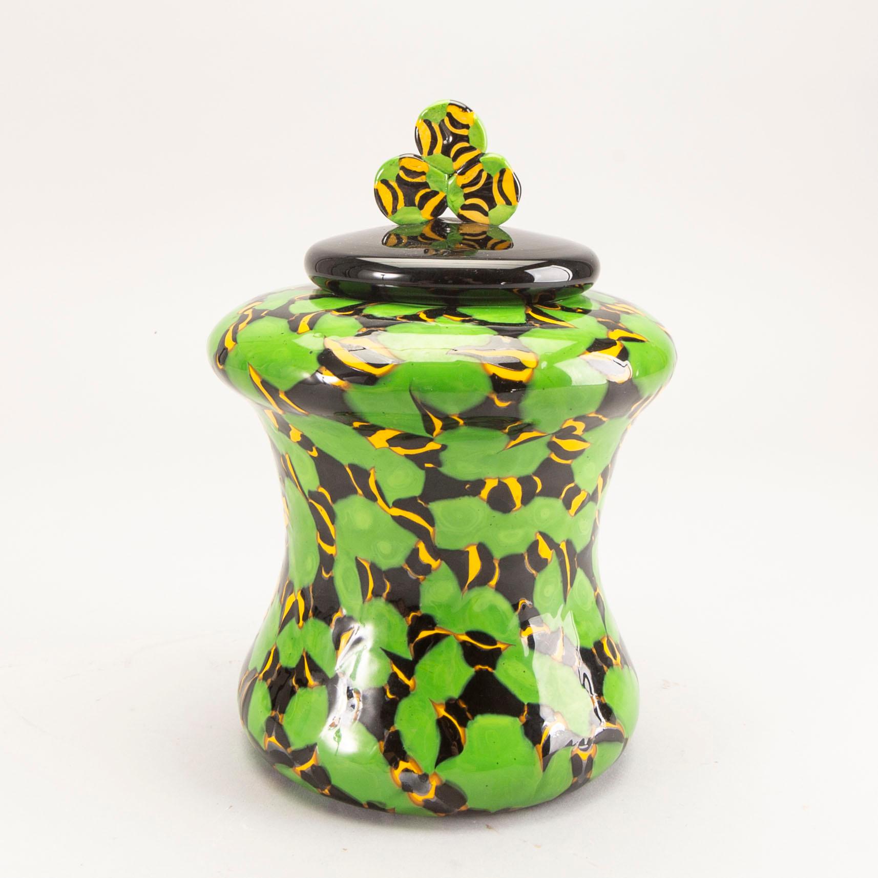 Davide Salvadore, a signed glass urn Österlens glashytta 2016.