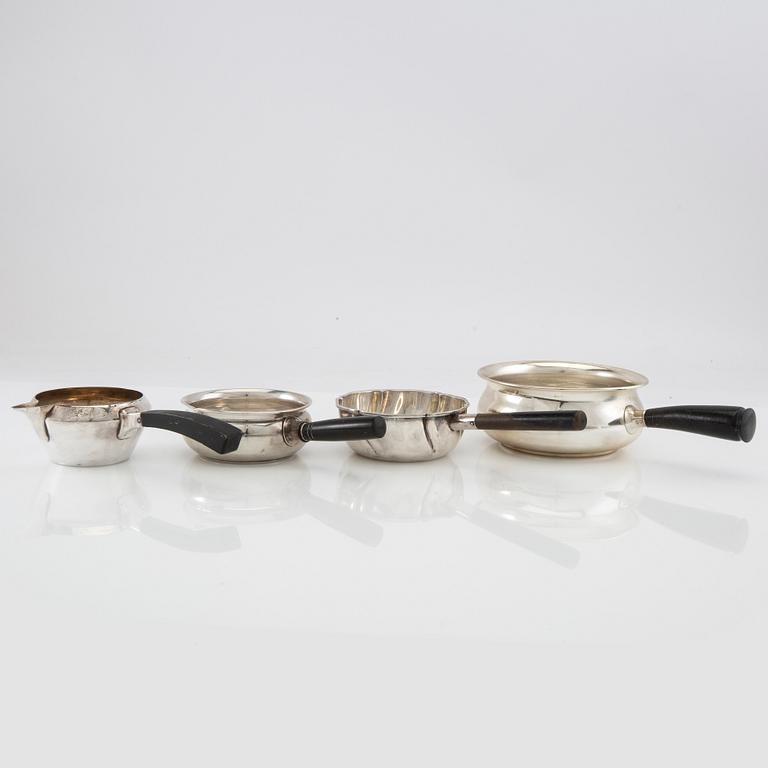 Sugar tongs with handles, 4 pcs, silver, Denmark, first half of the 20th century.